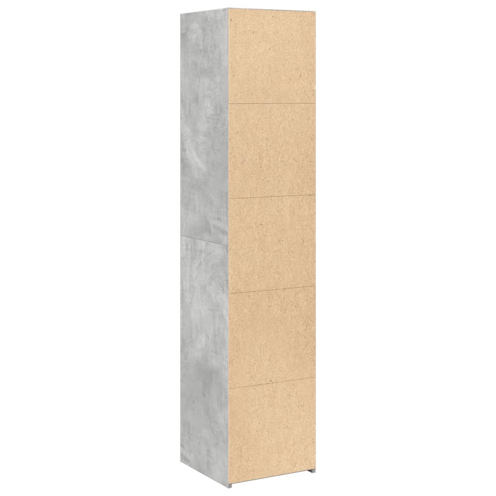 Skříň Highboard Betonově Šedá 40 X 41 X 185 Cm Kompozitní Dřevo