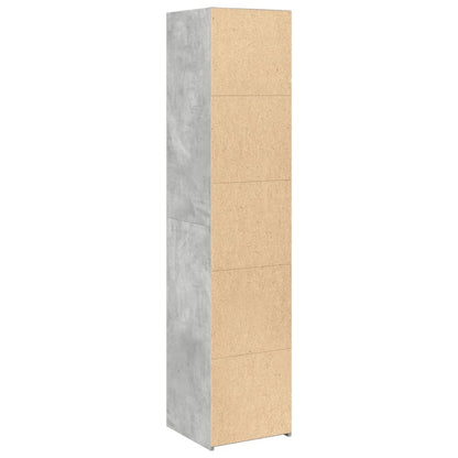 Skříň Highboard Betonově Šedá 40 X 41 X 185 Cm Kompozitní Dřevo