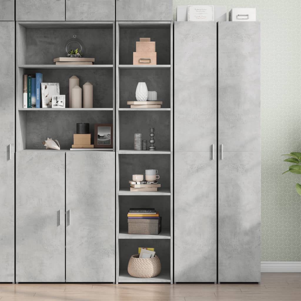 Skříň Highboard Betonově Šedá 40 X 41 X 185 Cm Kompozitní Dřevo