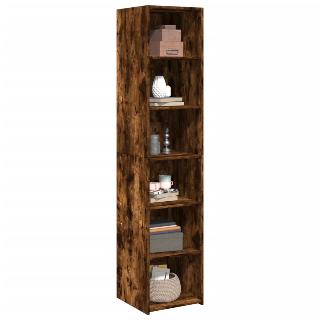 Skříň Highboard Kouřový Dub 40 X 41 X 185 Cm Kompozitní Dřevo