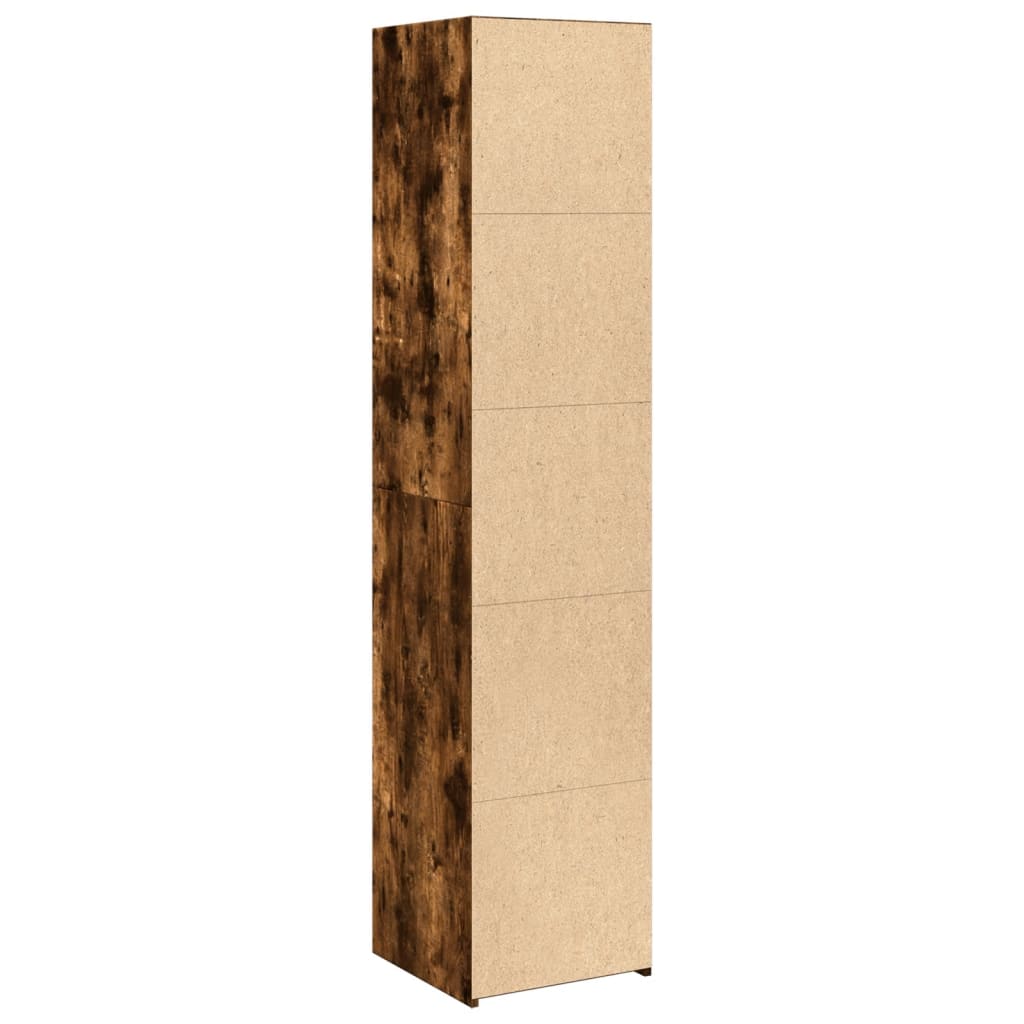 Skříň Highboard Kouřový Dub 40 X 41 X 185 Cm Kompozitní Dřevo