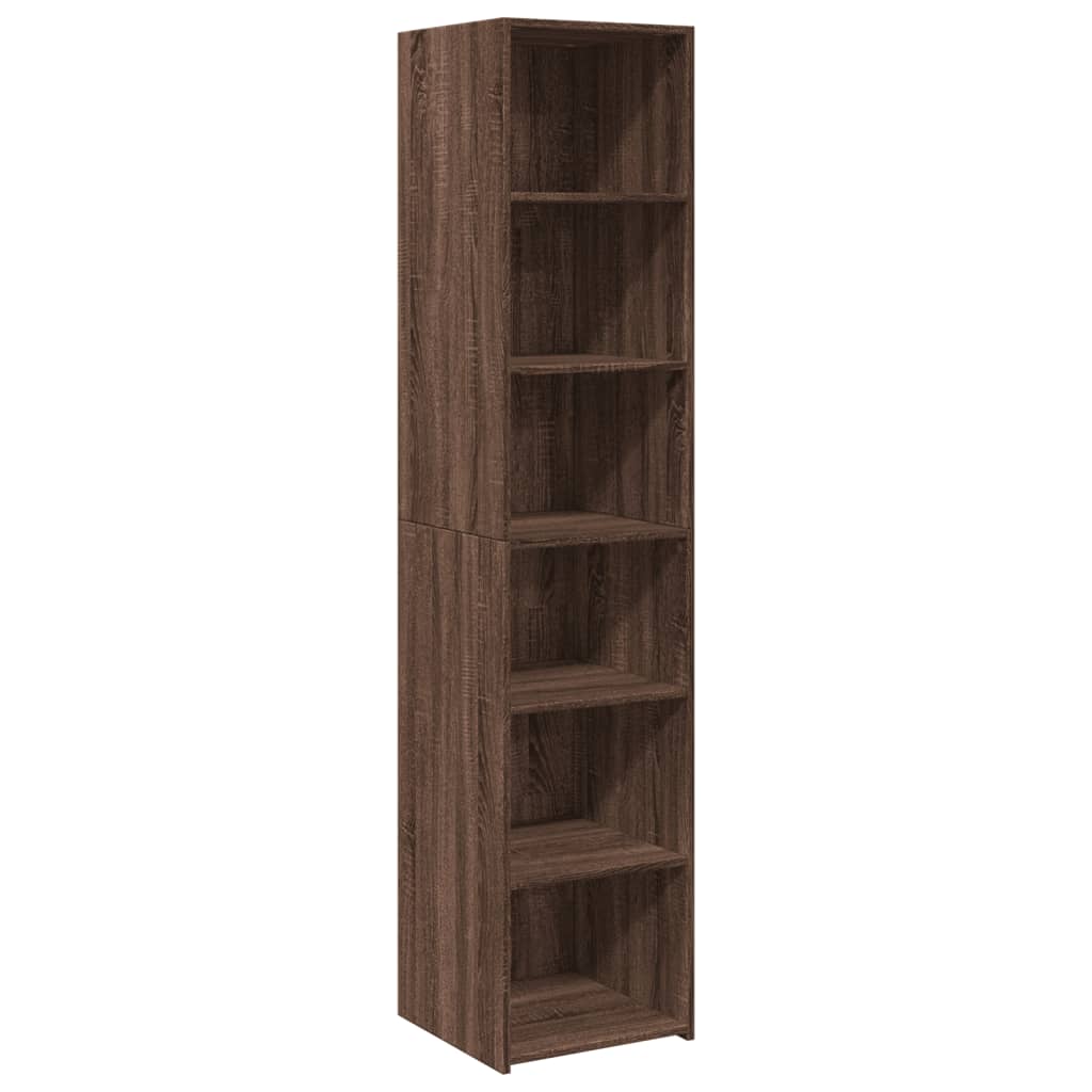 Skříň Highboard Hnědý Dub 40 X 41 X 185 Cm Kompozitní Dřevo