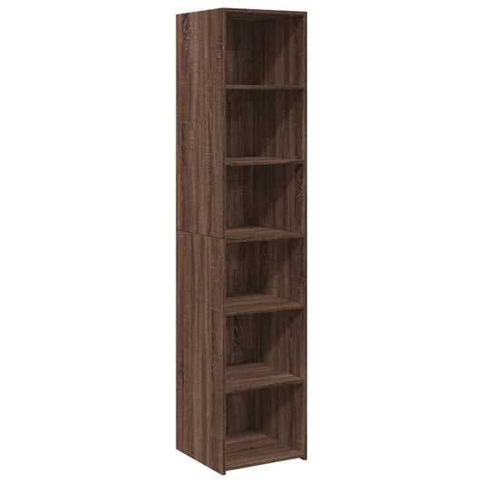 Skříň Highboard Hnědý Dub 40 X 41 X 185 Cm Kompozitní Dřevo