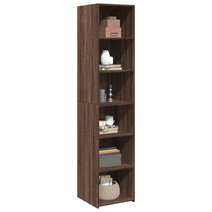 Skříň Highboard Hnědý Dub 40 X 41 X 185 Cm Kompozitní Dřevo