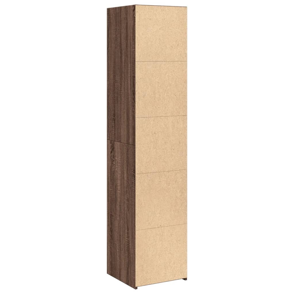 Skříň Highboard Hnědý Dub 40 X 41 X 185 Cm Kompozitní Dřevo