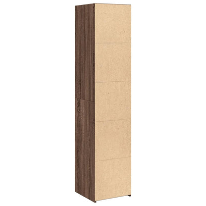 Skříň Highboard Hnědý Dub 40 X 41 X 185 Cm Kompozitní Dřevo