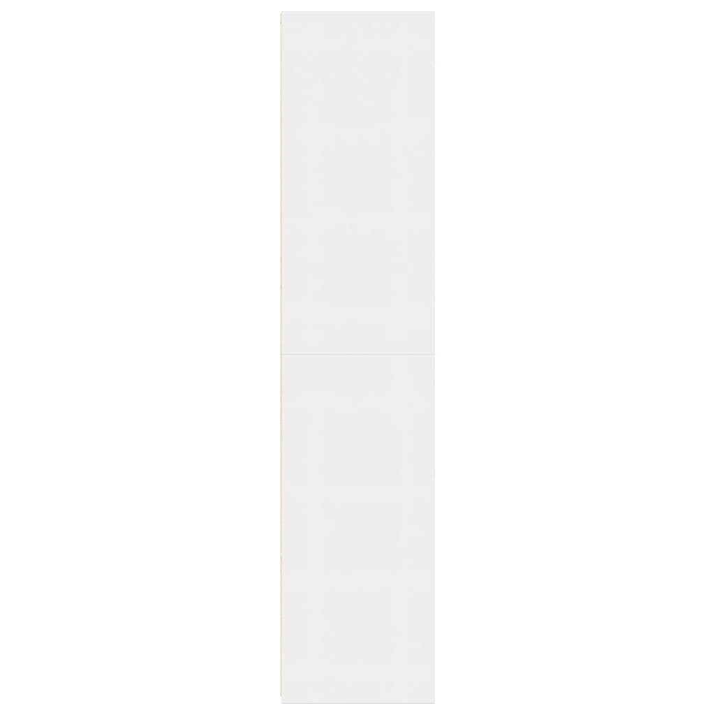 Skříň Highboard Bílá 50 X 41 X 185 Cm Kompozitní Dřevo