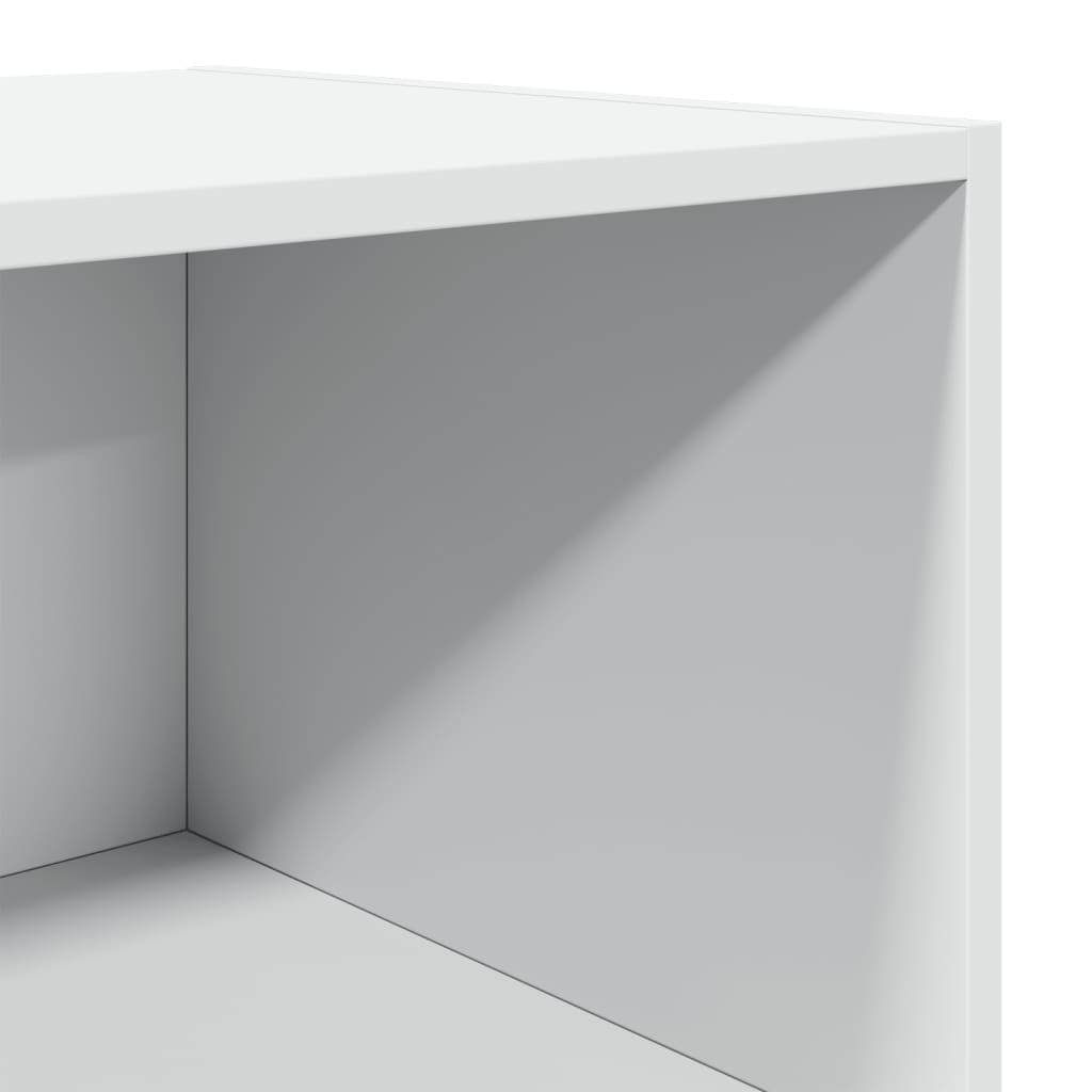 Skříň Highboard Bílá 50 X 41 X 185 Cm Kompozitní Dřevo