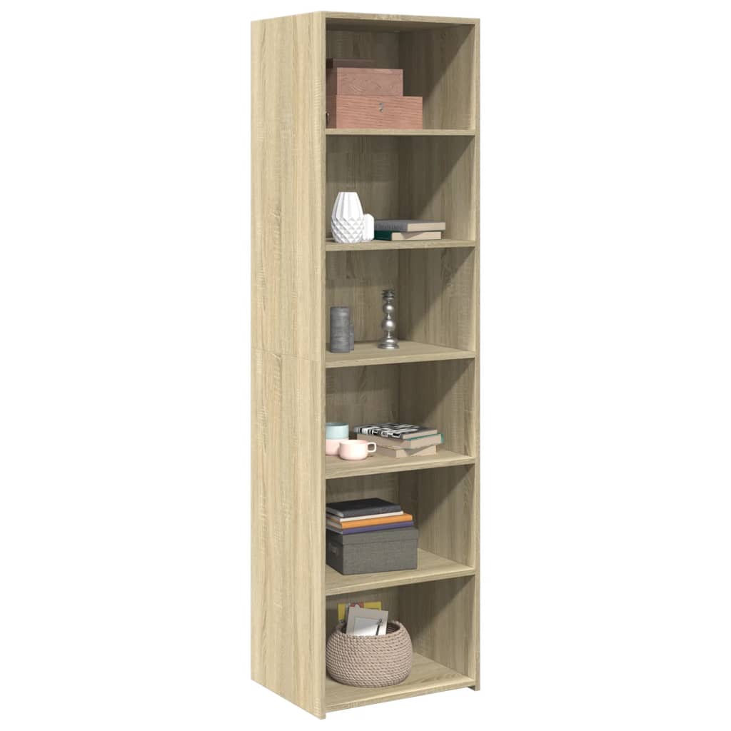Skříň Highboard Dub Sonoma 50 X 41 X 185 Cm Kompozitní Dřevo
