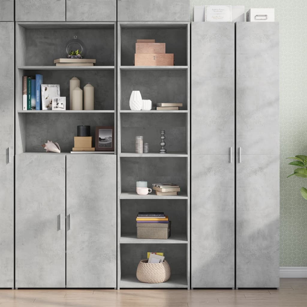 Skříň Highboard Šedá Sonoma 50 X 41 X 185 Cm Kompozitní Dřevo