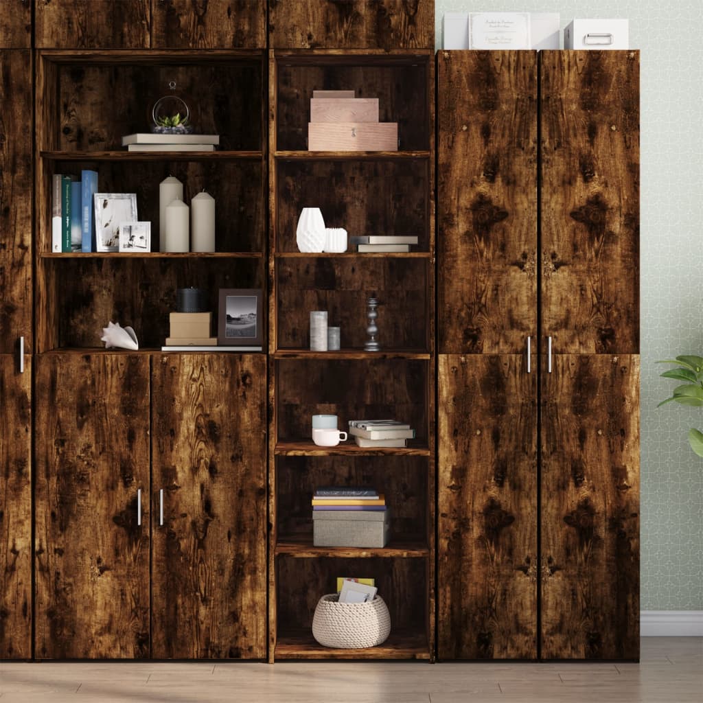Skříň Highboard Šedá Sonoma 50 X 41 X 185 Cm Kompozitní Dřevo