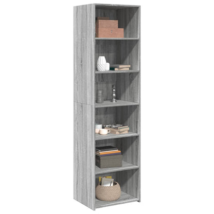 Skříň Highboard Šedá Sonoma 50 X 41 X 185 Cm Kompozitní Dřevo