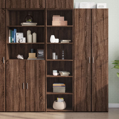 Skříň Highboard Šedá Sonoma 50 X 41 X 185 Cm Kompozitní Dřevo