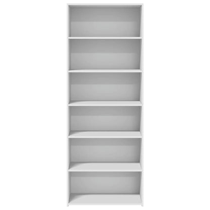 Skříň Highboard Bílá 70 X 41 X 185 Cm Kompozitní Dřevo