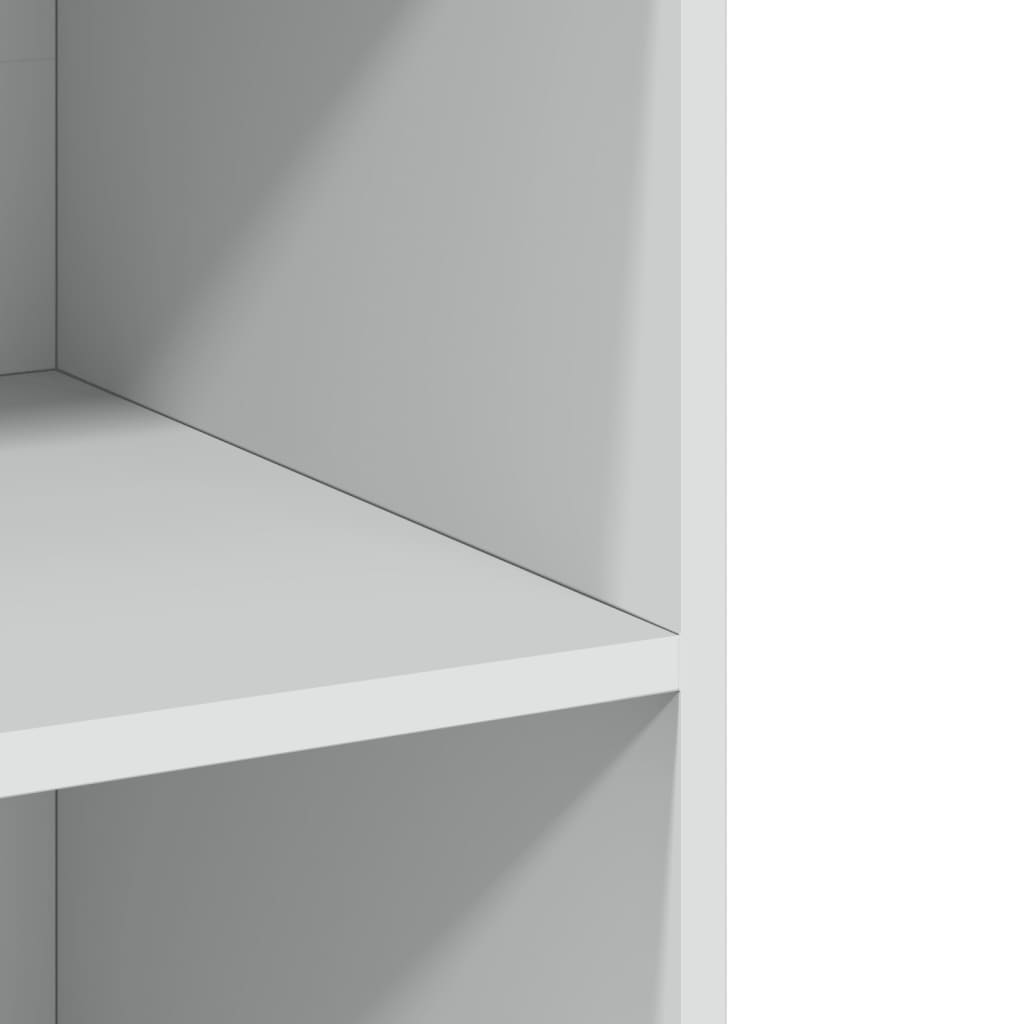 Skříň Highboard Bílá 70 X 41 X 185 Cm Kompozitní Dřevo