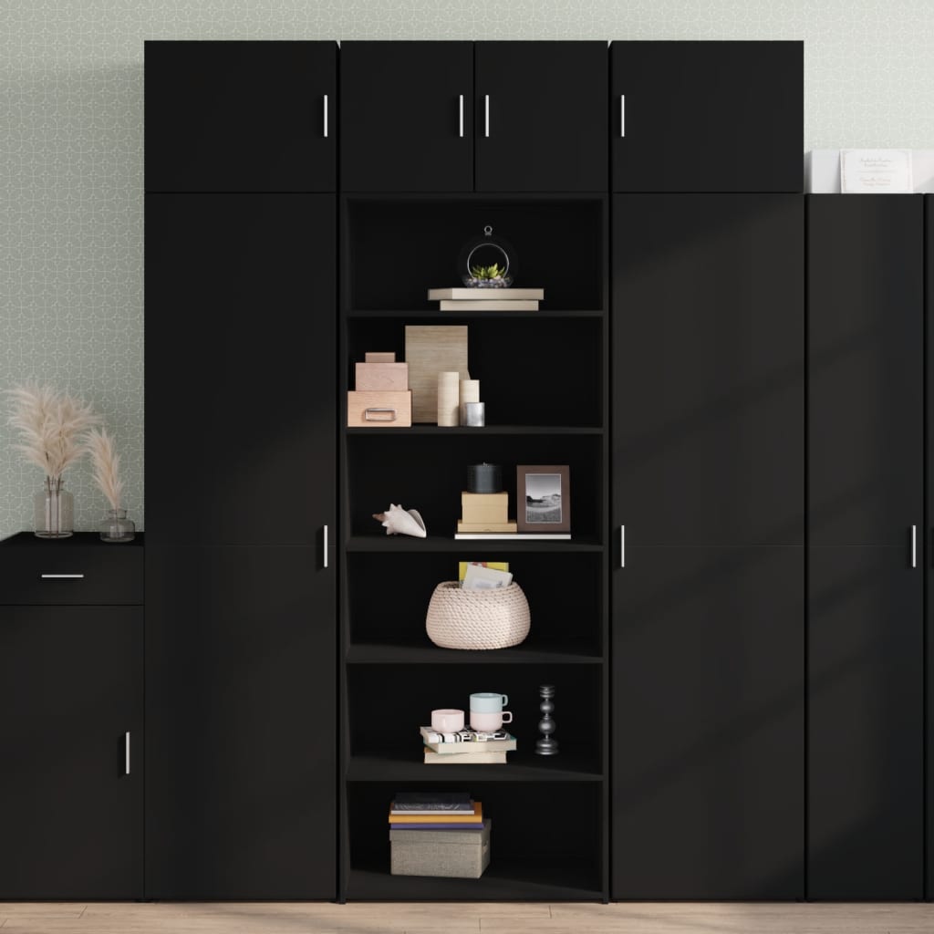 Skříň Highboard Bílá 70 X 41 X 185 Cm Kompozitní Dřevo