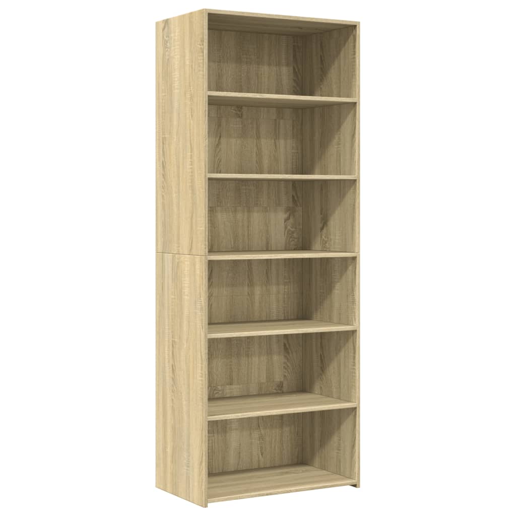 Skříň Highboard Dub Sonoma 70 X 41 X 185 Cm Kompozitní Dřevo