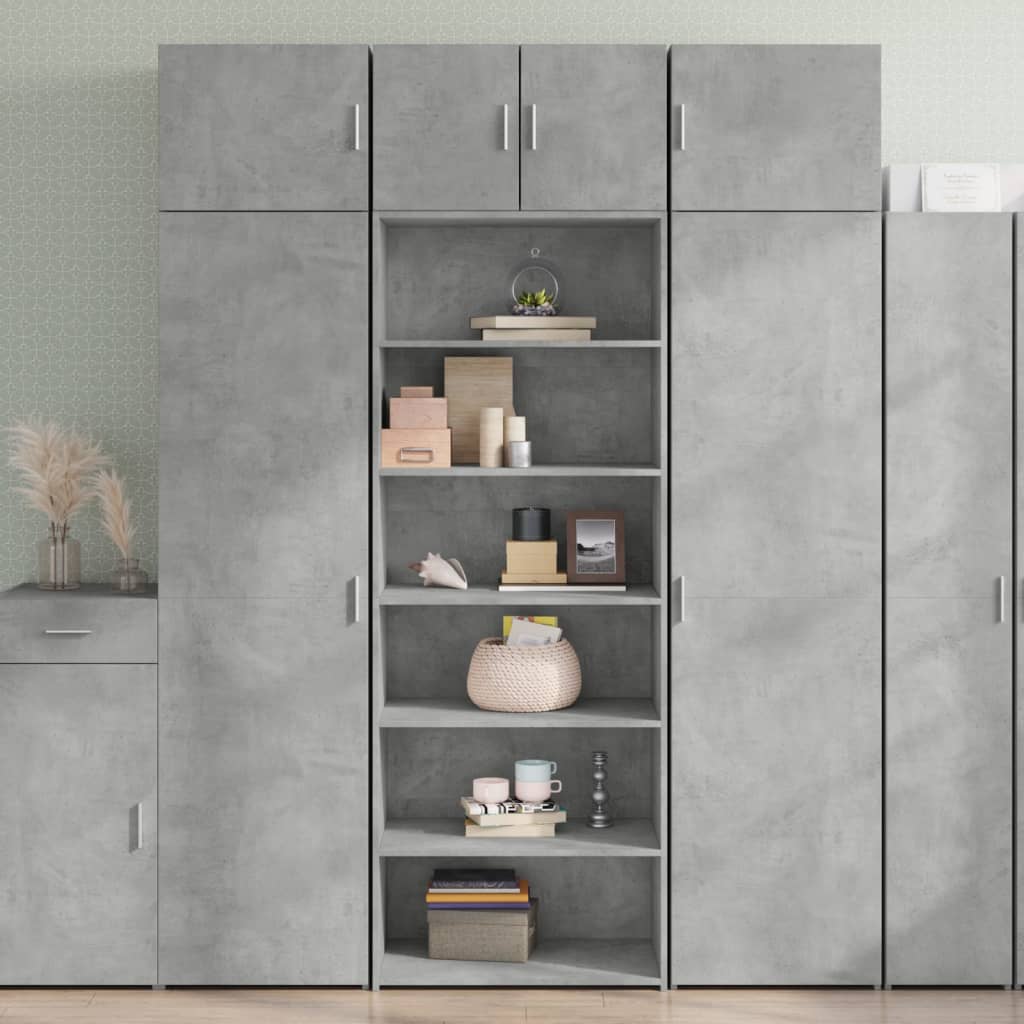 Skříň Highboard Bílá 70 X 41 X 185 Cm Kompozitní Dřevo