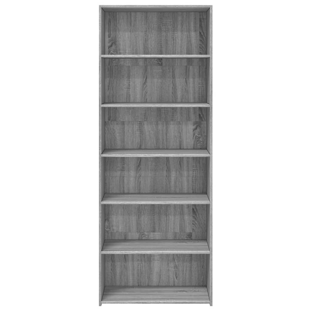 Skříň Highboard Šedá Sonoma 70 X 41 X 185 Cm Kompozitní Dřevo