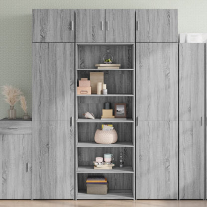 Skříň Highboard Bílá 70 X 41 X 185 Cm Kompozitní Dřevo