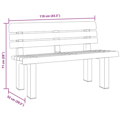 Zahradní Lavice 110 X 52 X 71 Cm Polypropylen