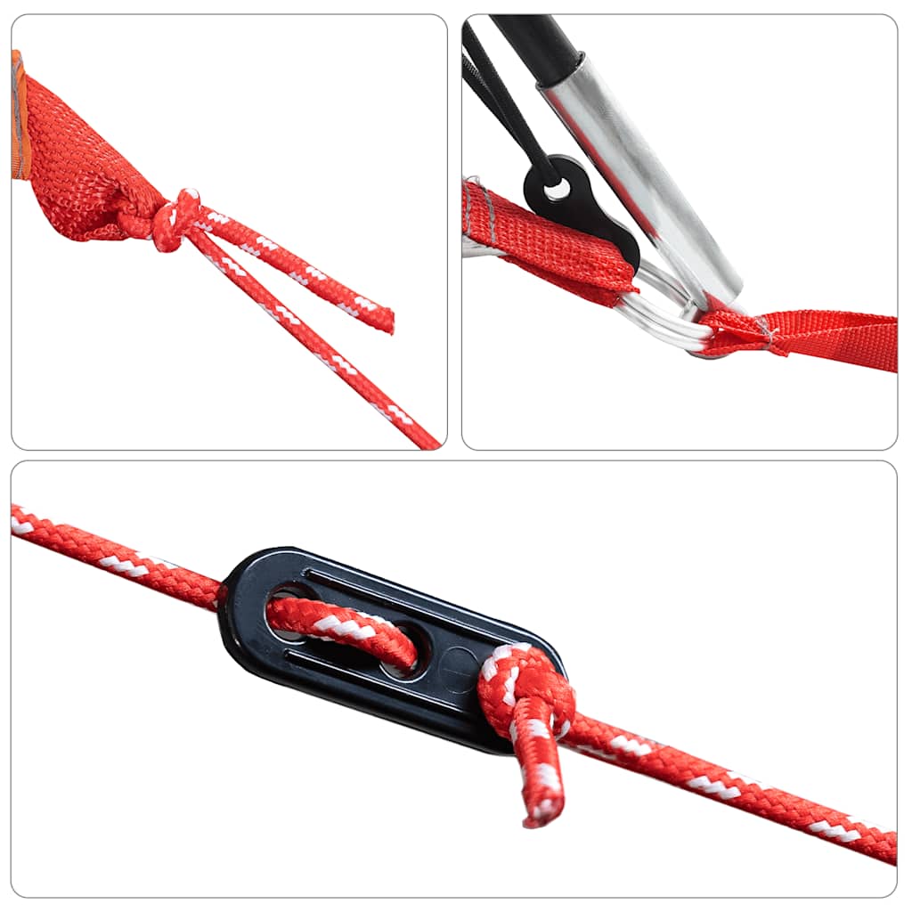 Rodinný Stan Kopule Pro 6 Osob Šedý A Oranžový Nepromokavý