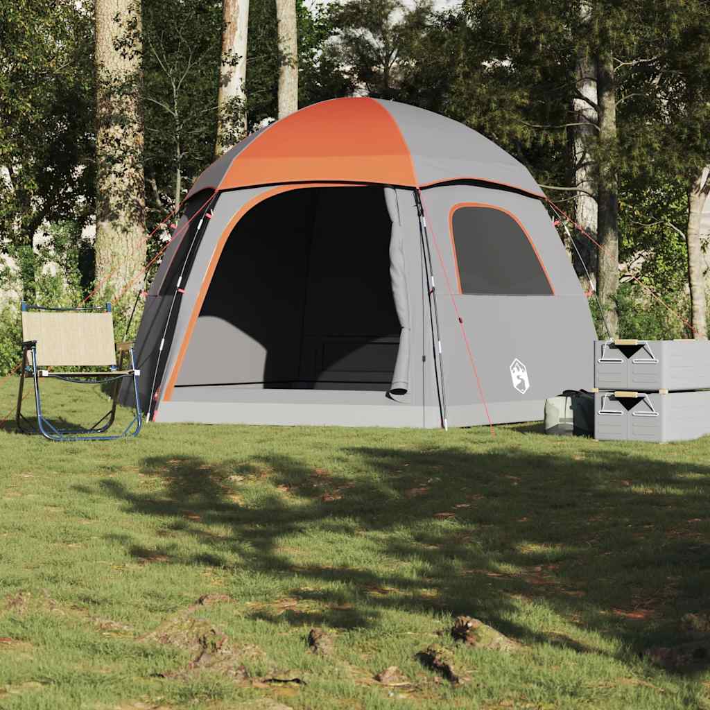 Rodinný Stan Igloo Pro 6 Osob, Šedý A Oranžový, Vodotěsný