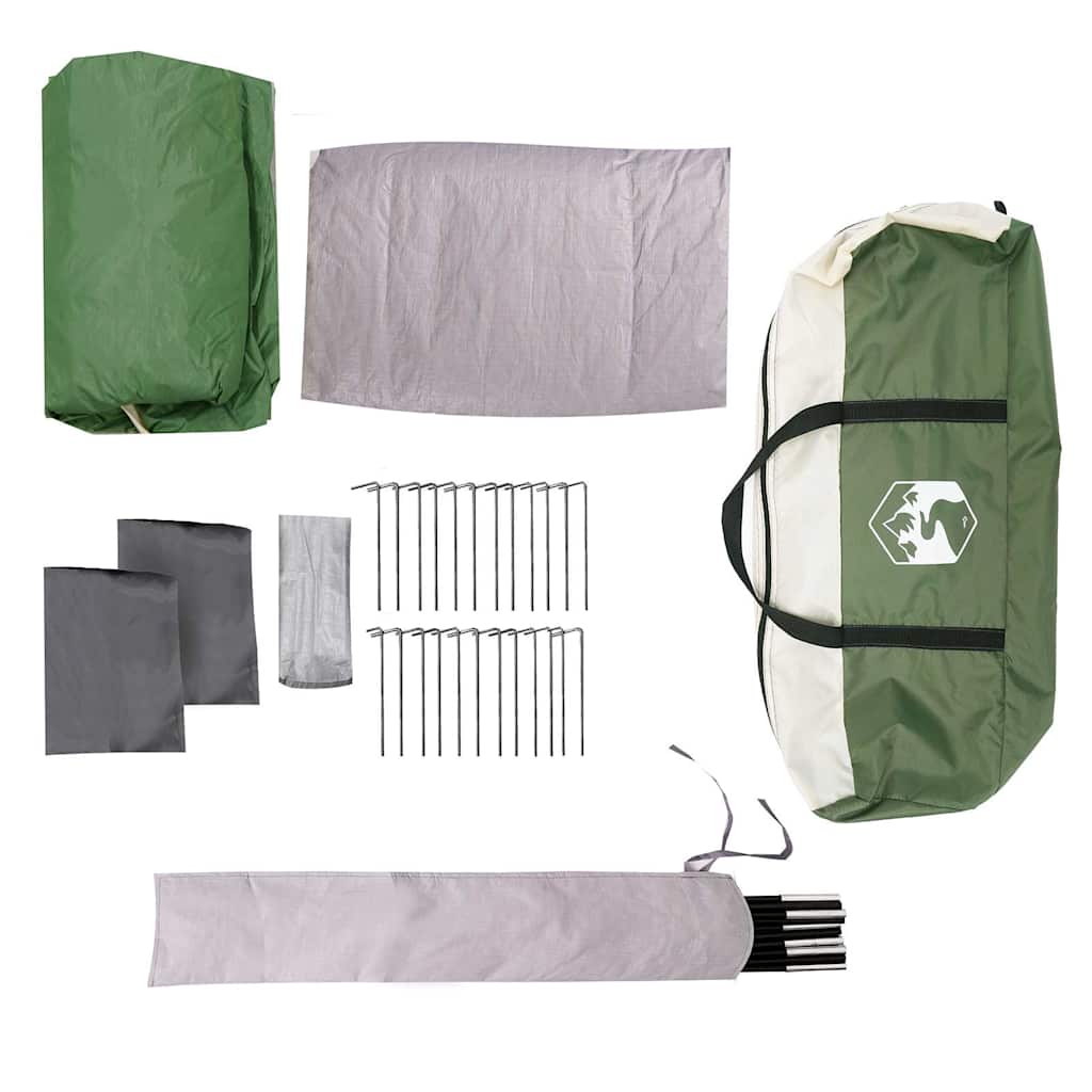 Rodinný Stan S Verandou Dome 9 Osob Zelený Nepromokavý