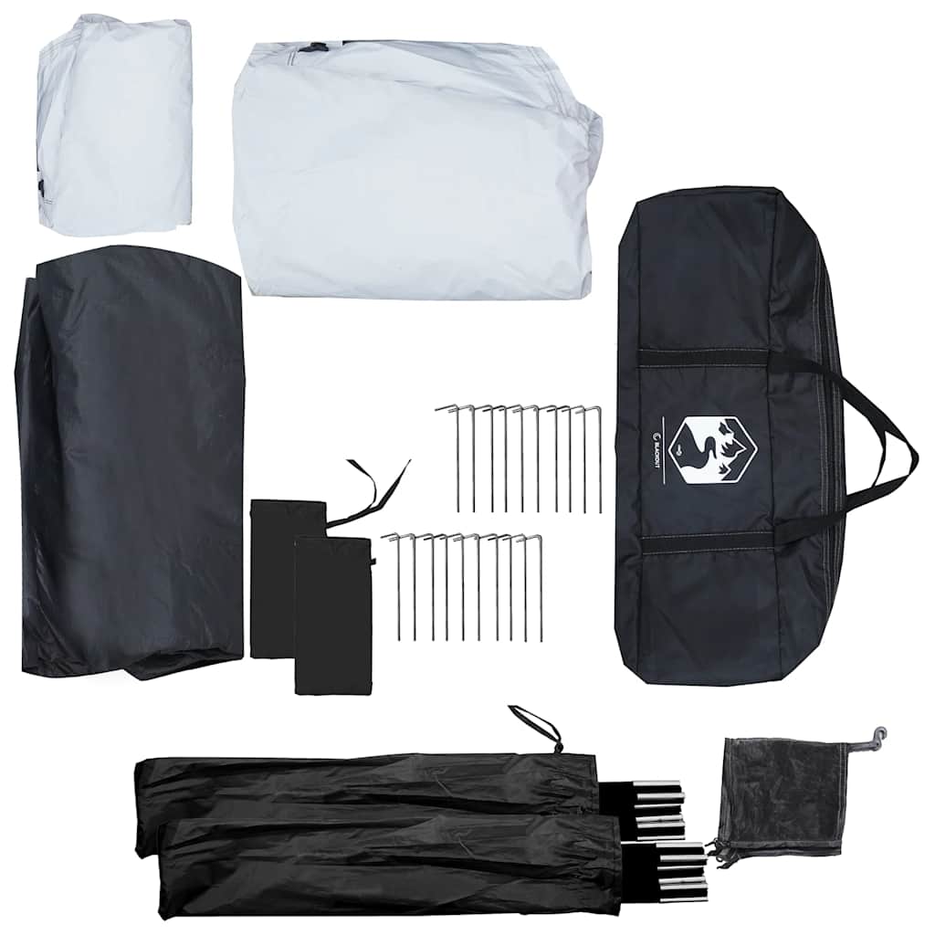 Kempingový Stan Pro 5 Osoby Bílý Zatemňovací Látka Nepromokavý