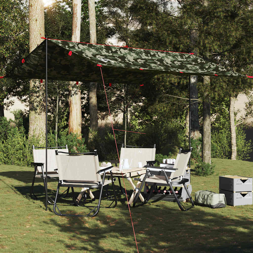 Kempingová Plachta Nepromokavá Maskáčová