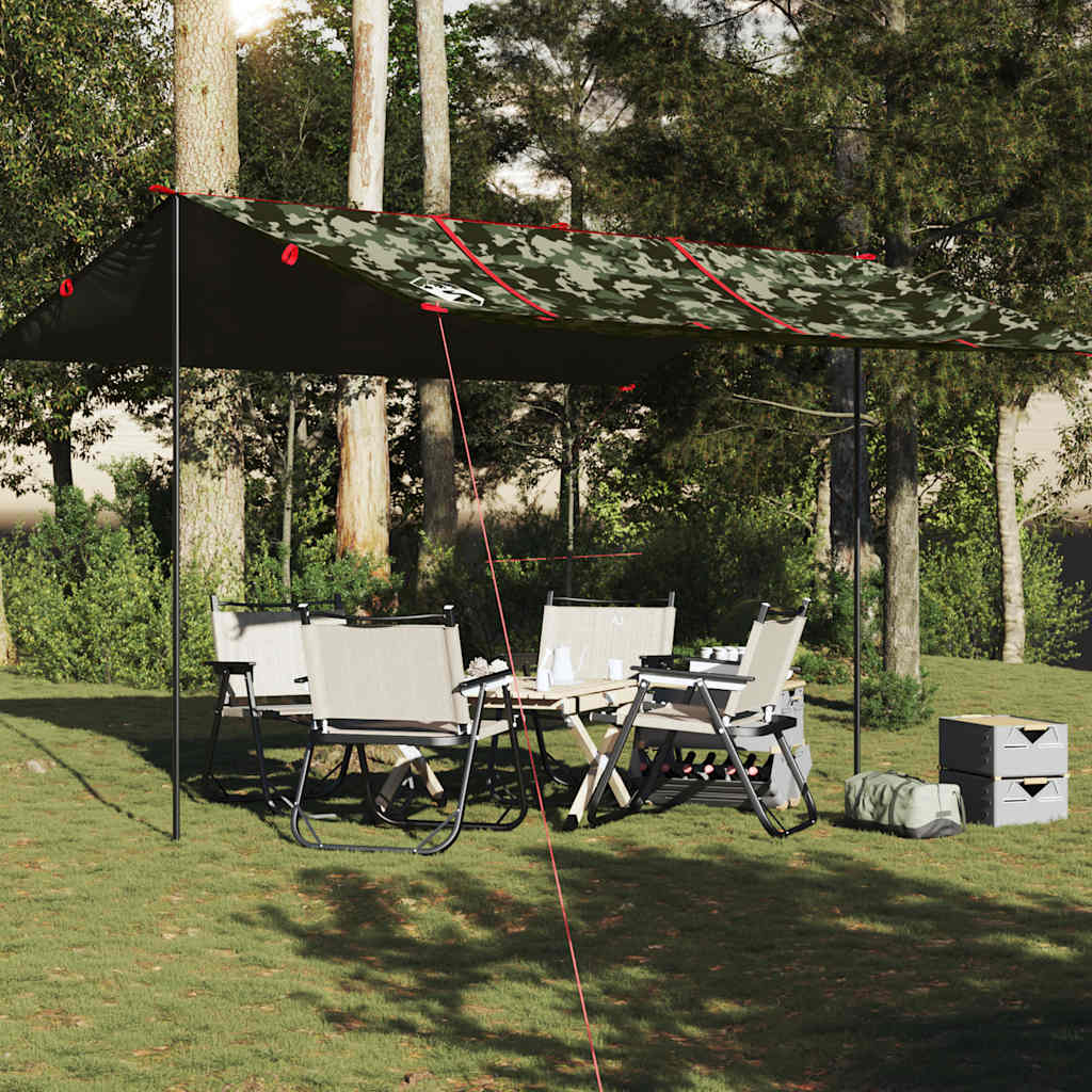 Kempingová Plachta Nepromokavá Maskáčová