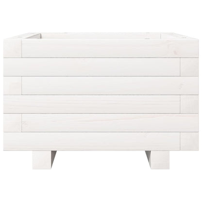 Zahradní Truhlík Bílý 40 X 40 X 26,5 Cm Masivní Borovice Bílá