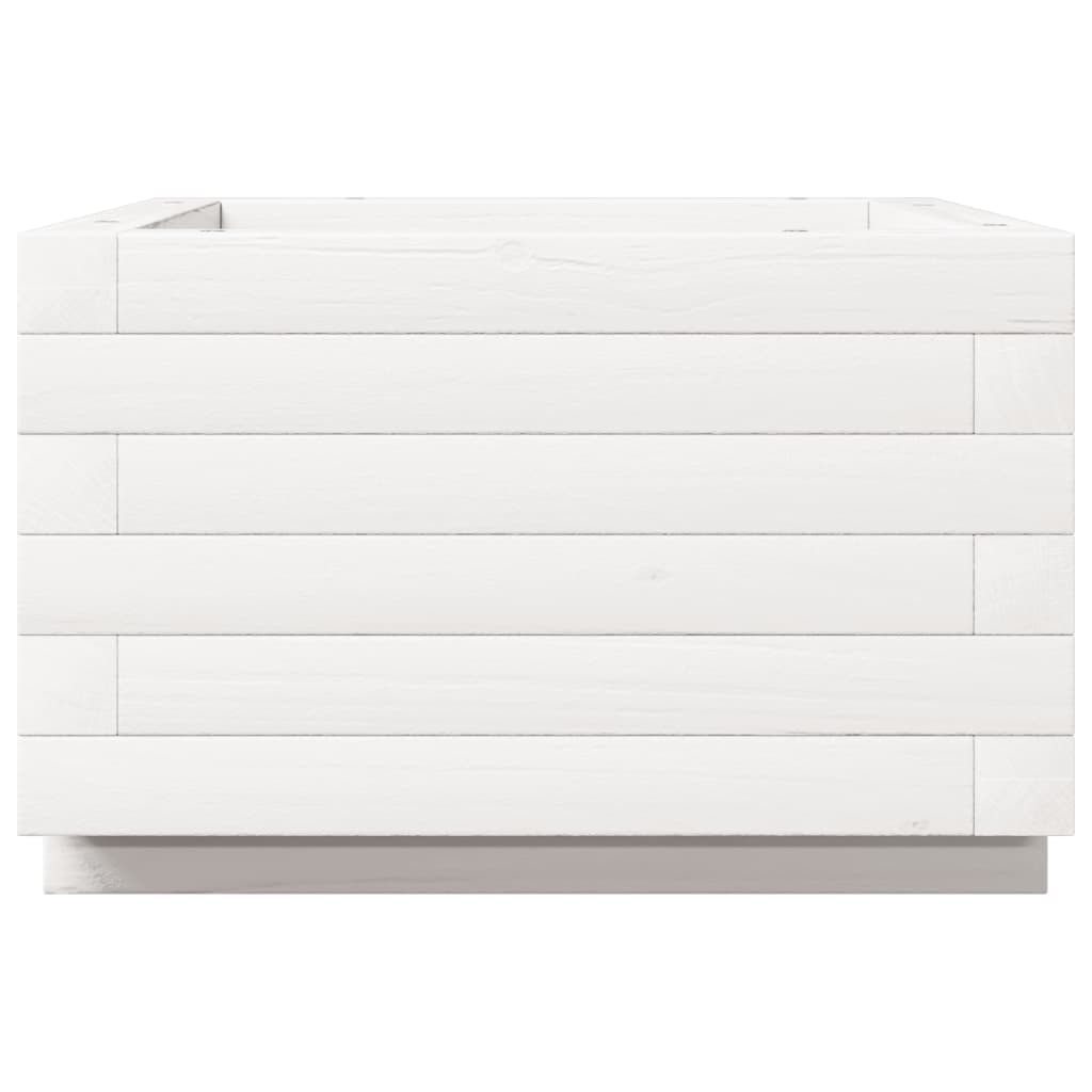 Zahradní Truhlík Bílý 40 X 40 X 26,5 Cm Masivní Borovice Bílá