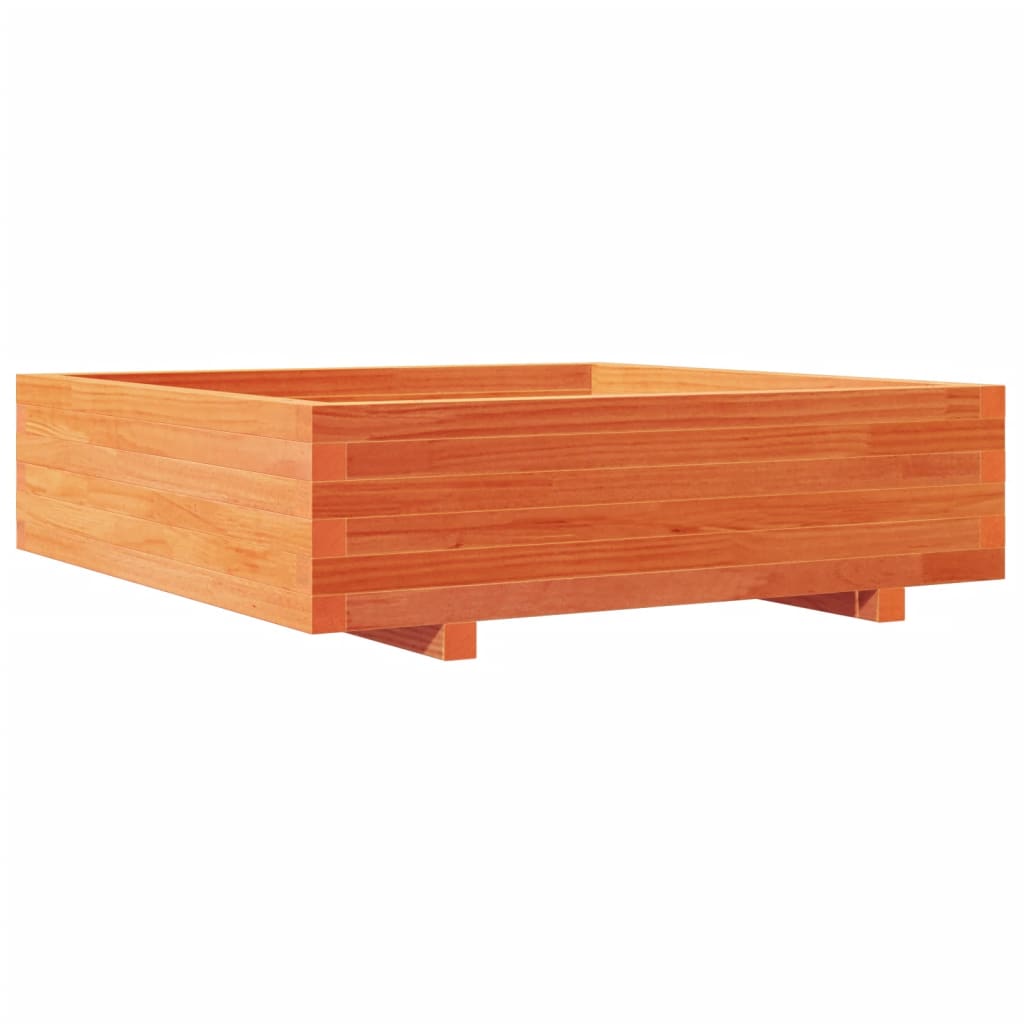 Zahradní Truhlík Voskově Hnědý 90X90X26,5 Cm Masivní Borovice Přírodní Borovice