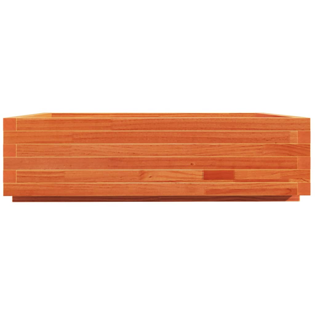 Zahradní Truhlík Voskově Hnědý 90X90X26,5 Cm Masivní Borovice Přírodní Borovice