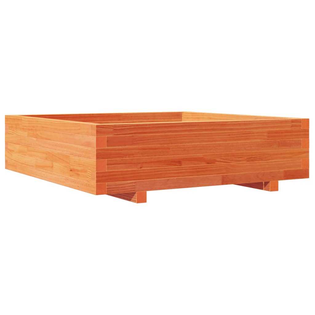 Zahradní Truhlík Voskově Hnědý 90X90X26,5 Cm Masivní Borovice Přírodní Borovice