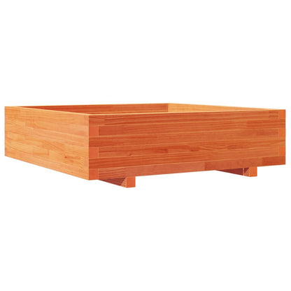 Zahradní Truhlík Voskově Hnědý 90X90X26,5 Cm Masivní Borovice Přírodní Borovice