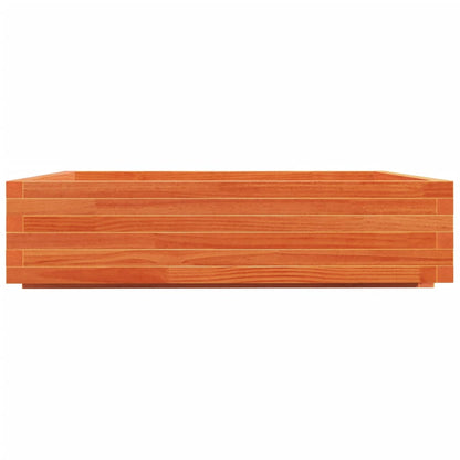 Zahradní Truhlík Voskově Hnědý 100X100X26,5 Cm Masivní Borovice Přírodní Borovice