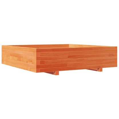 Zahradní Truhlík Voskově Hnědý 100X100X26,5 Cm Masivní Borovice Přírodní Borovice