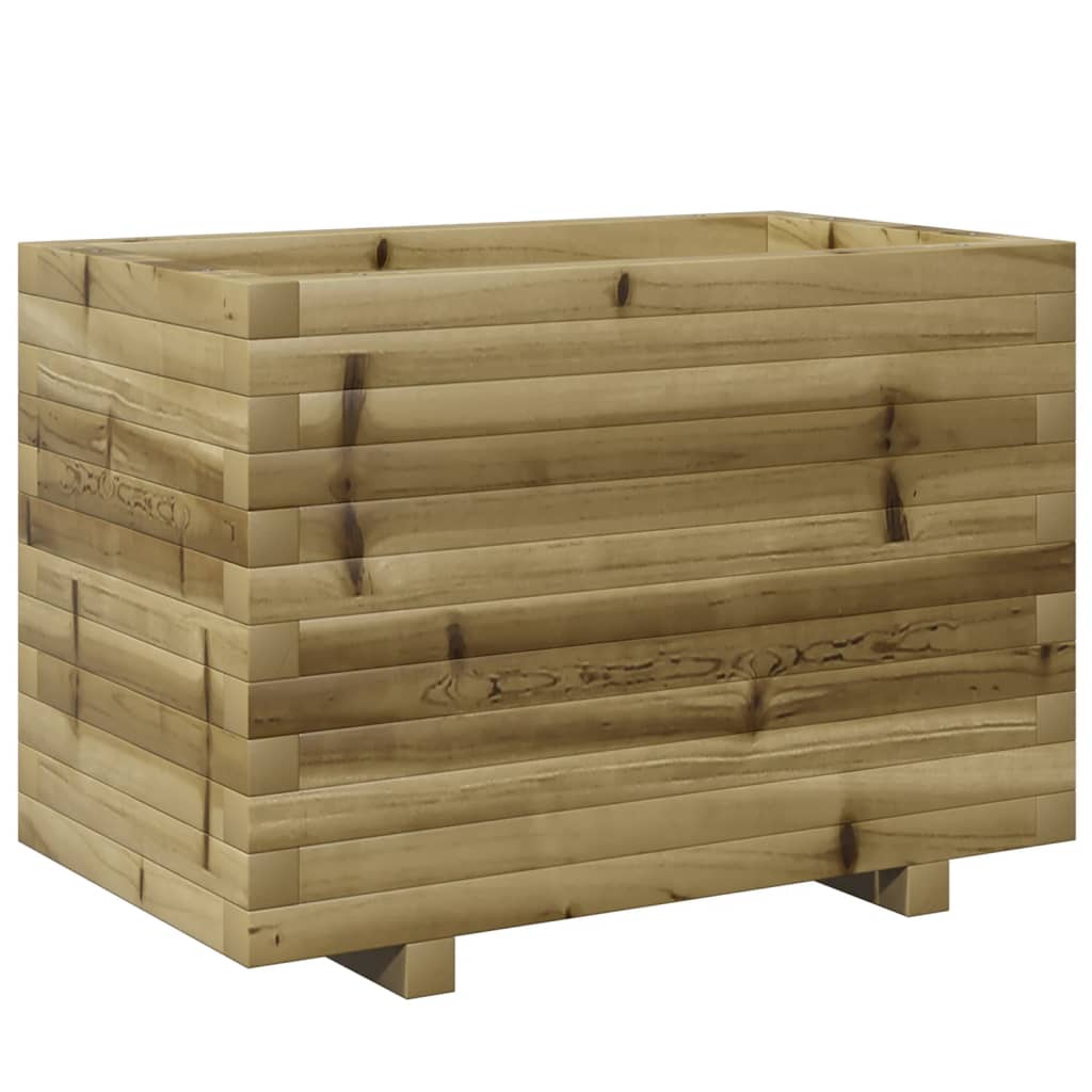 Zahradní Truhlík 70 X 40 X 49,5 Cm Impregnované Borové Dřevo Přírodně Impregnované