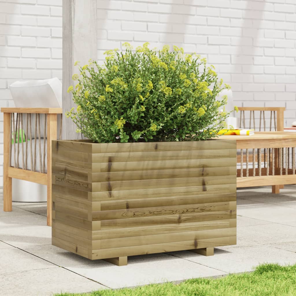 Zahradní Truhlík 70 X 40 X 49,5 Cm Impregnované Borové Dřevo Přírodně Impregnované