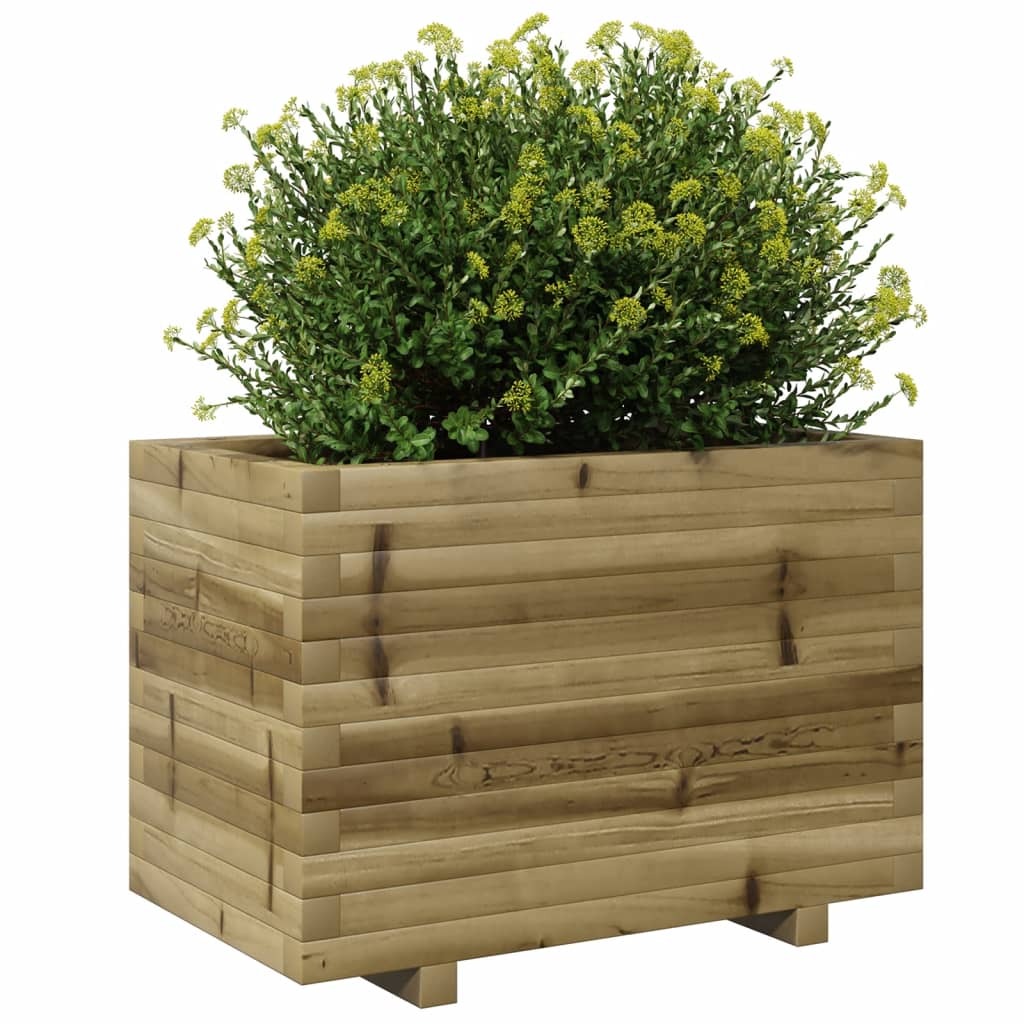 Zahradní Truhlík 70 X 40 X 49,5 Cm Impregnované Borové Dřevo Přírodně Impregnované