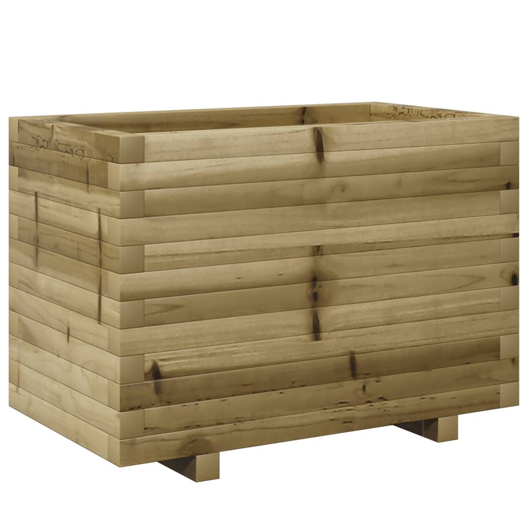 Zahradní Truhlík 70 X 40 X 49,5 Cm Impregnované Borové Dřevo Přírodně Impregnované