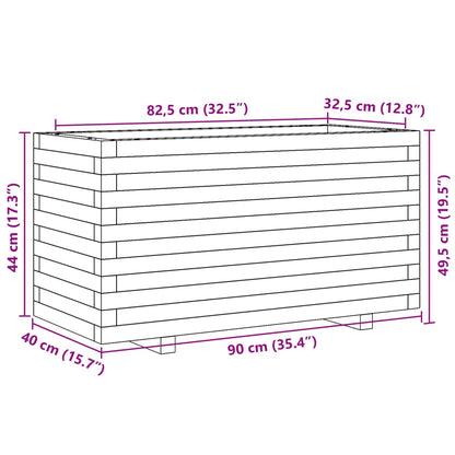 Zahradní Truhlík 90 X 40 X 49,5 Cm Impregnované Borové Dřevo