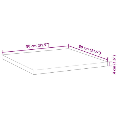 Stolní Deska Čtvercová 80 X 80 X 4 Cm Masivní Akáciové Dřevo