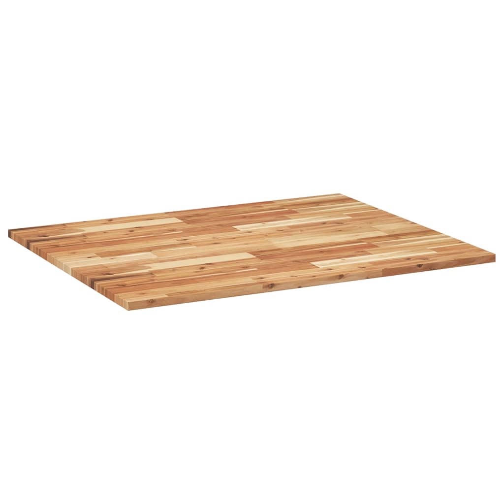 Stolní Deska Obdélníková 100 X 80 X 2 Cm Masivní Akáciové Dřevo