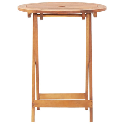 3Dílný Bistro Set Šedý Polyratan A Masivní Dřevo