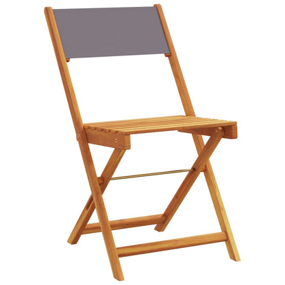 3Dílný Bistro Set Antracitový Textil A Masivní Dřevo
