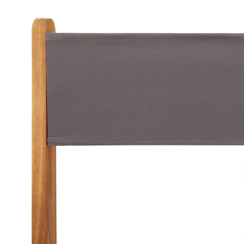 3Dílný Bistro Set Antracitový Textil A Masivní Dřevo