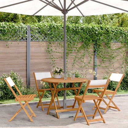 3Dílný Bistro Set Antracitový Textil A Masivní Dřevo